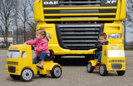 DAF Model: XF105 Dimensions: 90 x 45 x 60 cm. For ages: 3 to 6 years old. Suitable for Grow-Up-Concept. Special features: Whisper-Wheels & Chick-C